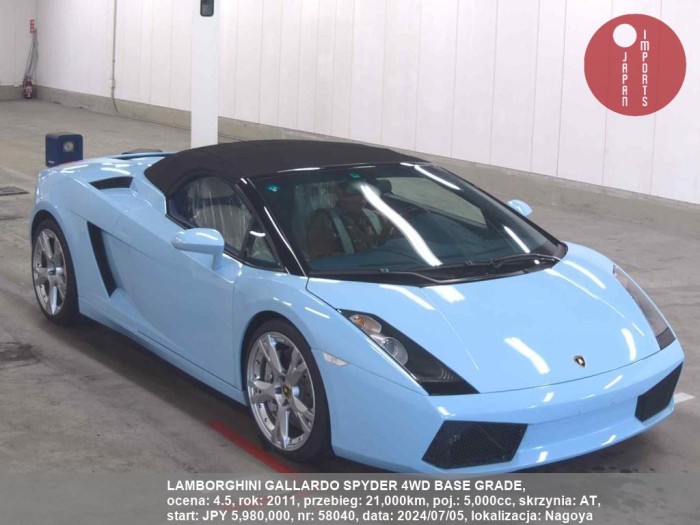 LAMBORGHINI_GALLARDO_SPYDER_4WD_BASE_GRADE_58040